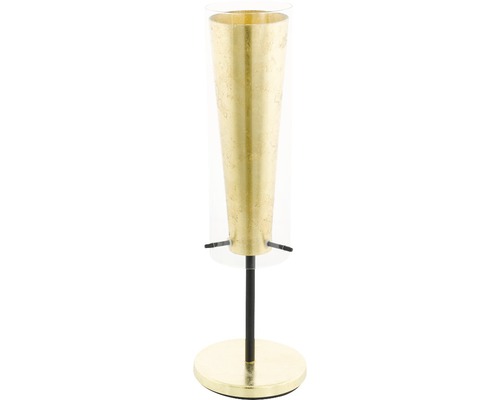 Tafellamp, 1-lichts, H 50 cm, Pinto zwart/goud