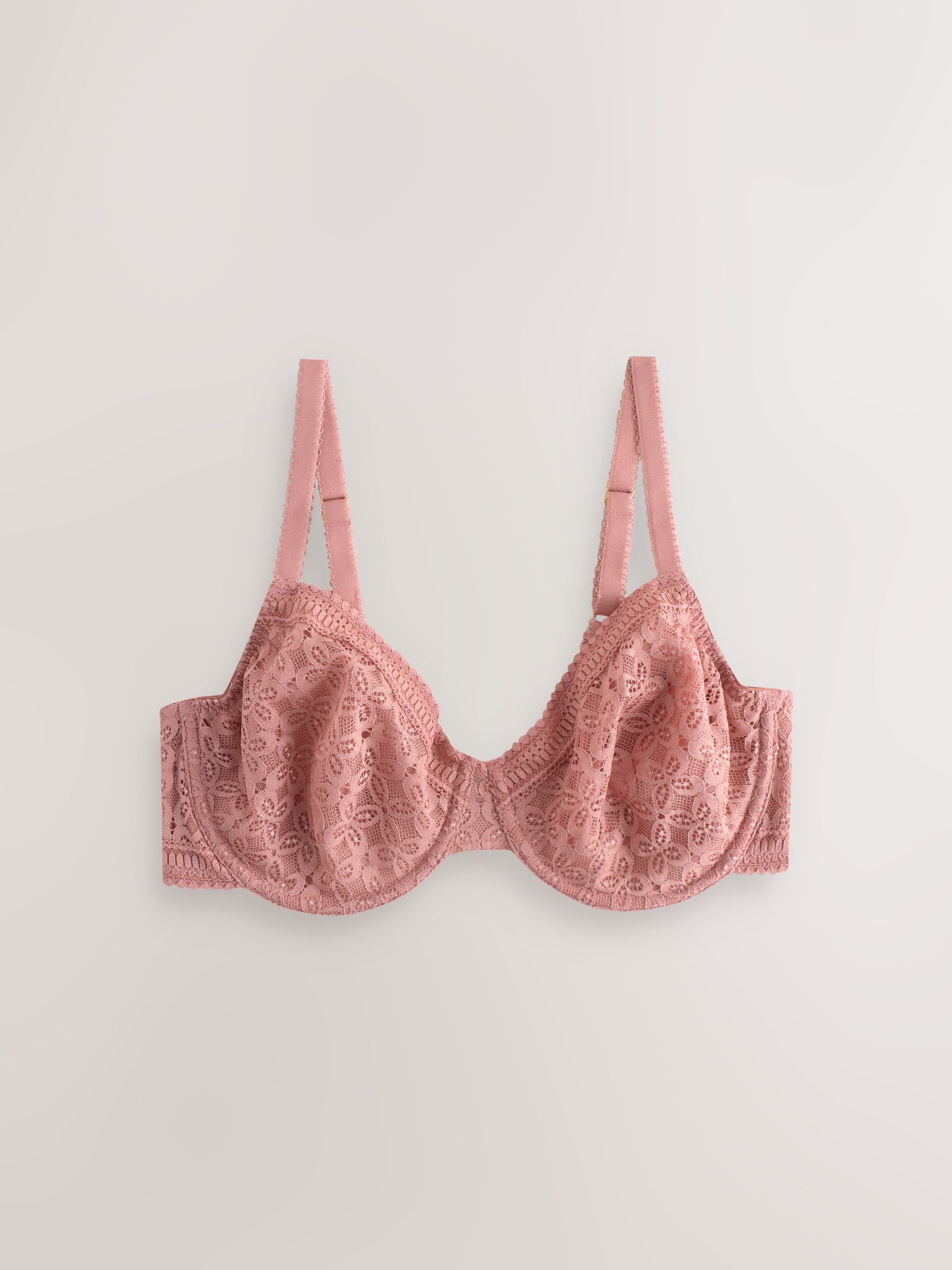 Roze/wit - Set van 2 minimiser Beha's met volledige cups zonder vulling, cup DD+