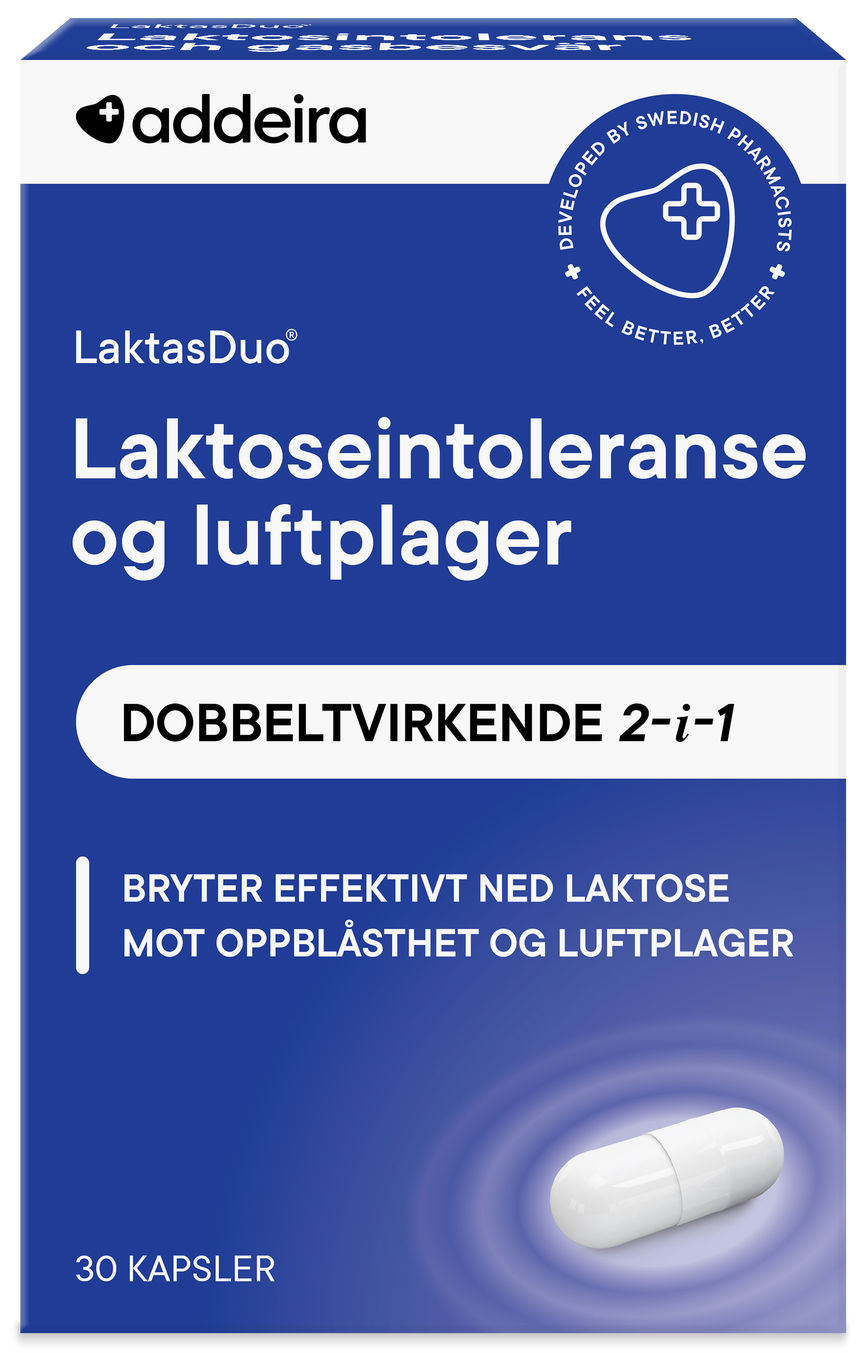 Laktasduo 2-i-1 kapsler 30 stk