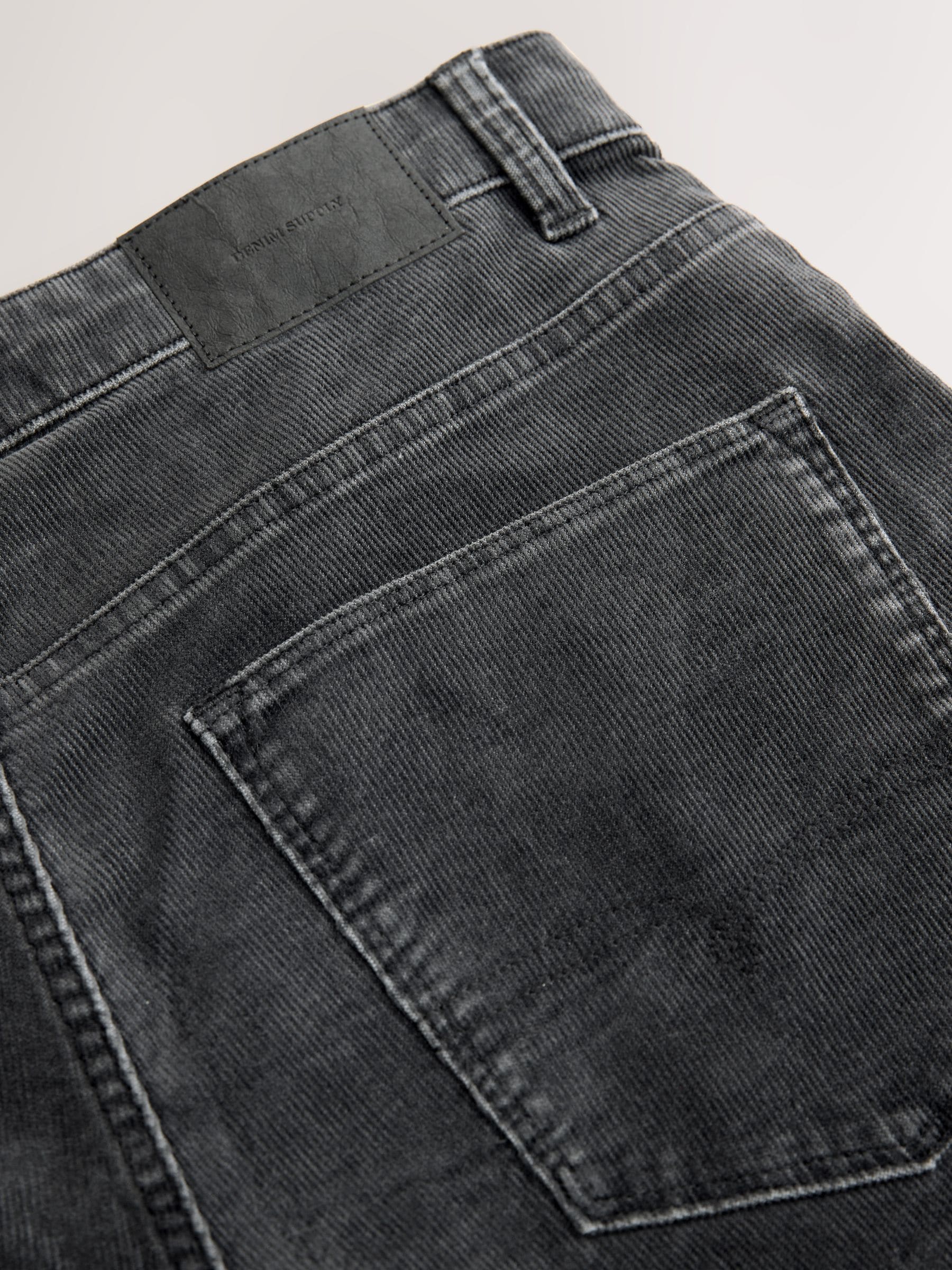 Zwarte wassing - Corduroy 5 Pocket Stretch Trousers