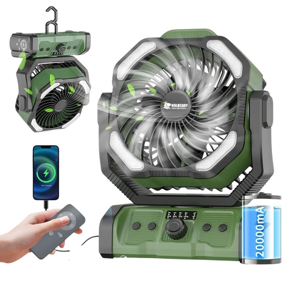 Ventilateur Holdcarp Rechargeable DoubleMotor Fan (avec Télécommande)