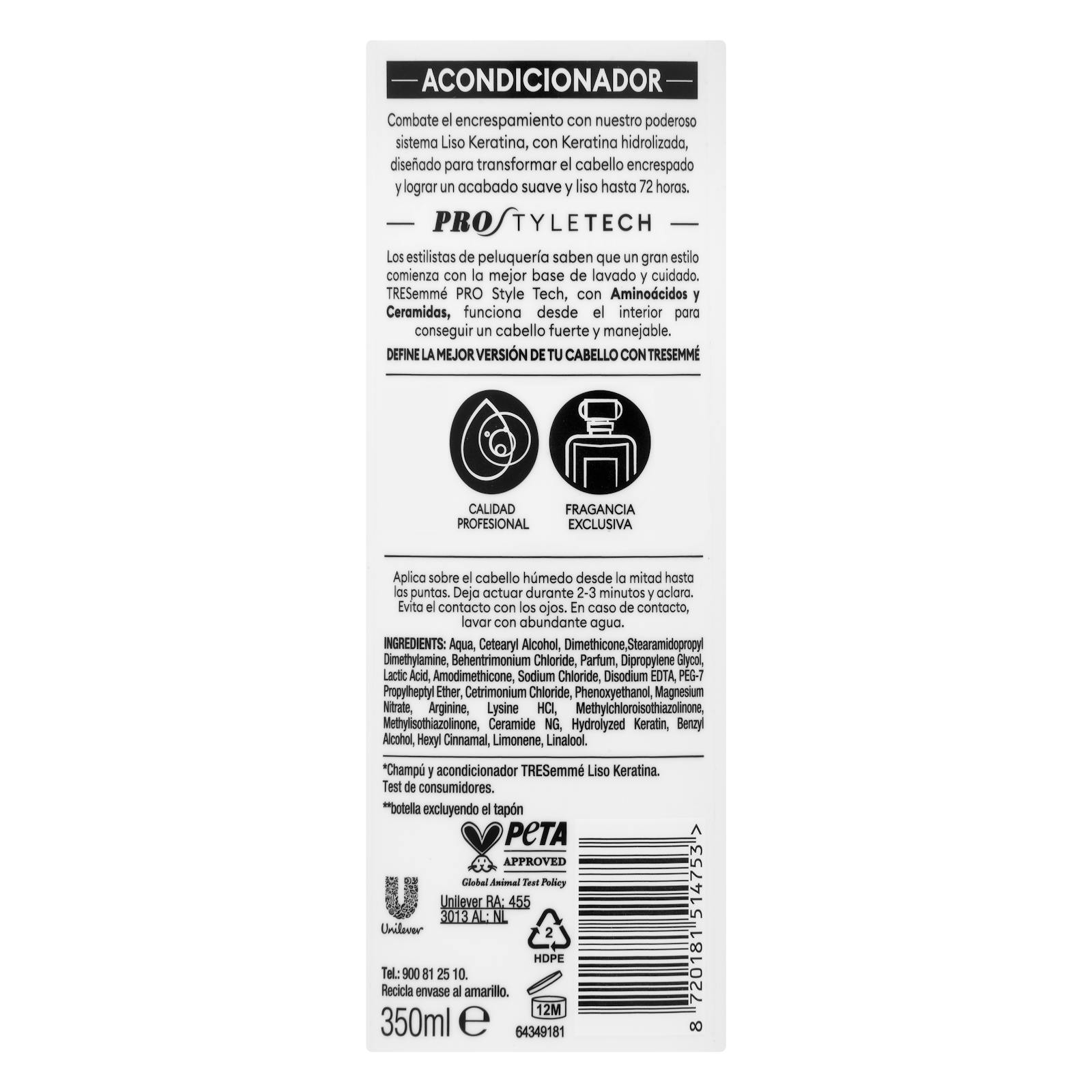 Revitalisant TRESemmé Keratin Smooth pour cheveux crépus ou abîmés
