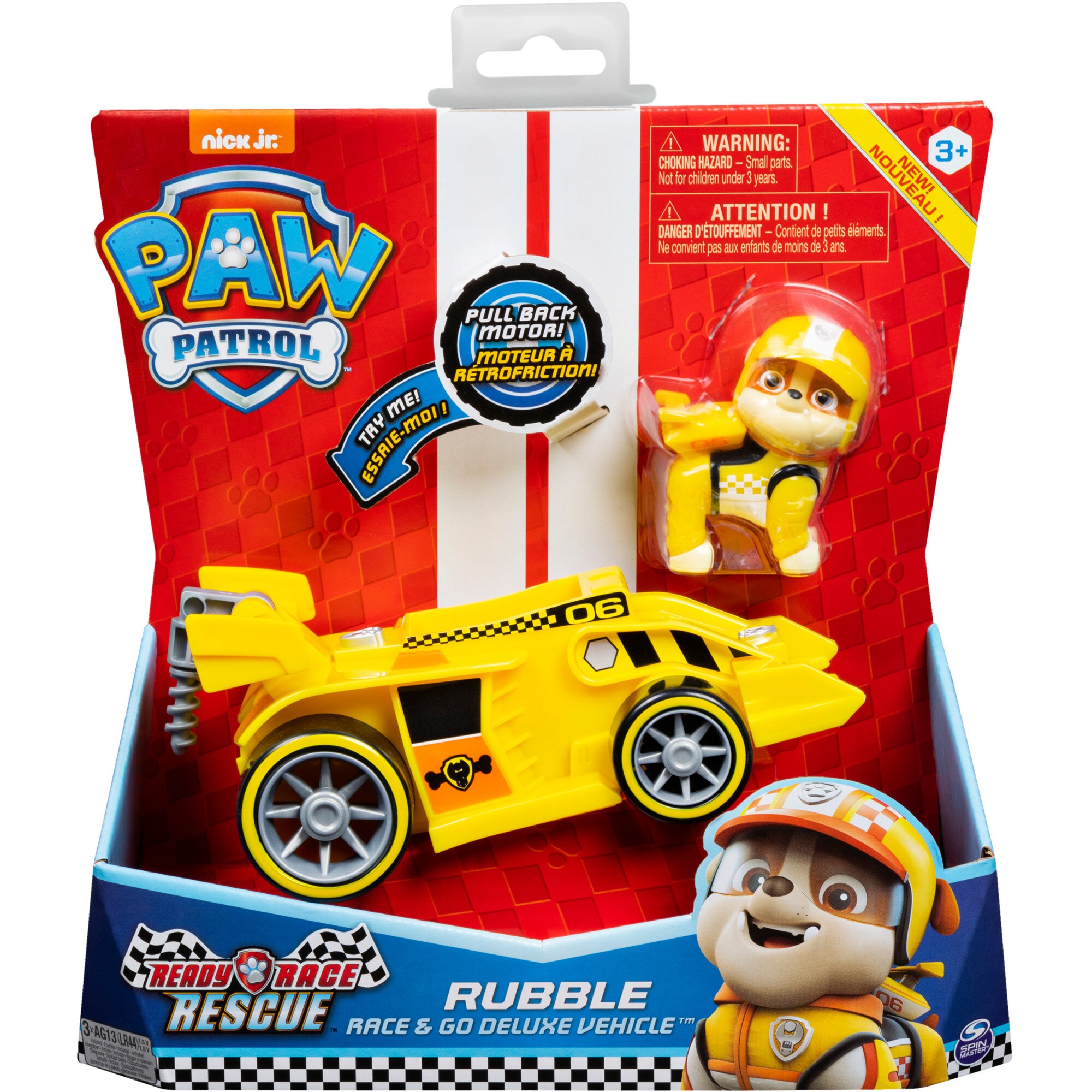 Spin Master Spielfahrzeug Paw Patrol - Ready, Race, Rescue, Rubbles Race & Go Deluxe Basis Fahrzeug