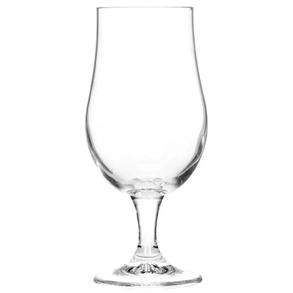 Excellent Houseware Bierglazen op voet - 4x- glas - speciaal bier