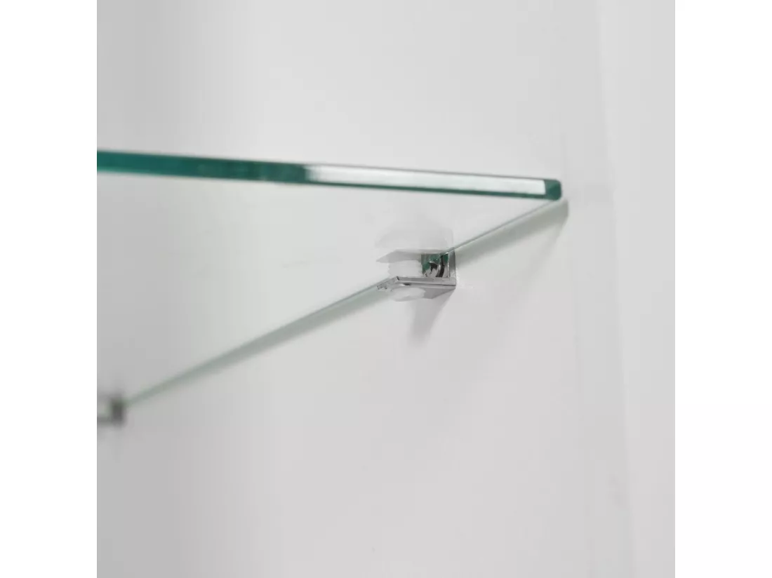 Buffet 2 portes 4 tiroirs et 1 étagère de verre, Meuble TV 160cm, avec LED, Panneau de particule, Blanc, 160x35x70cm