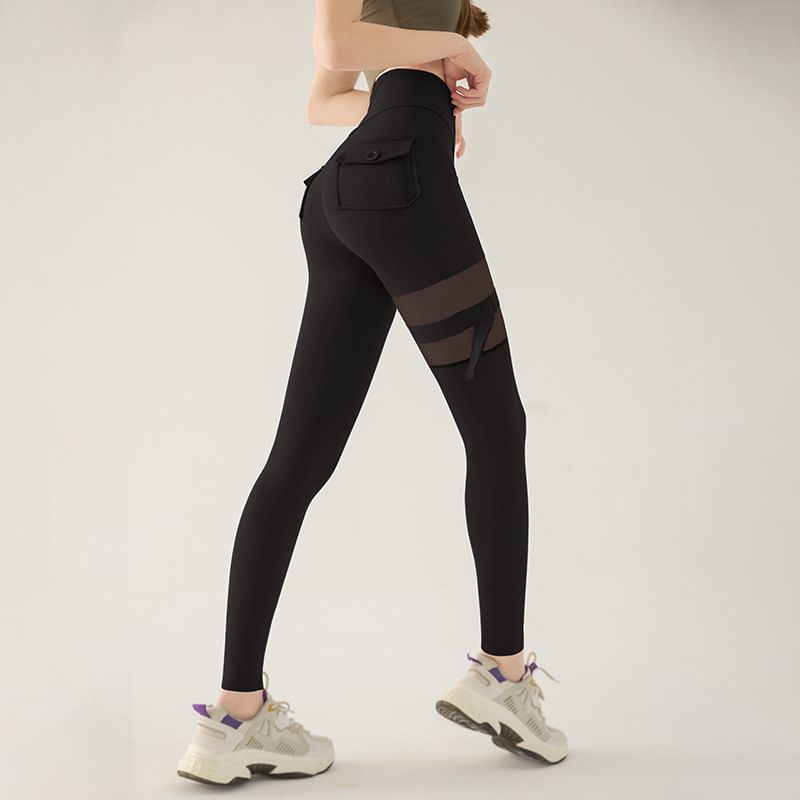 Sishan - Sportlegging met hoge taille en zakken