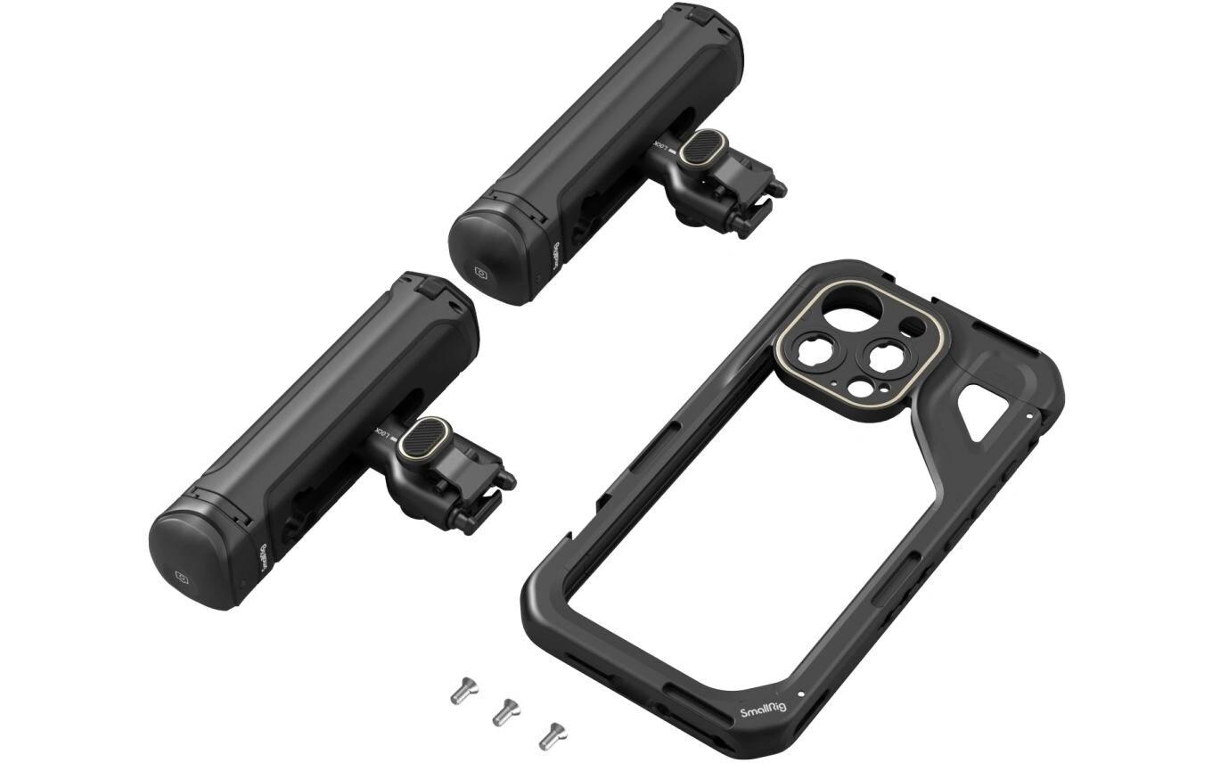 Cage für iPhone 15 Pro<br>Dual Handheld Mobiles Video Kit