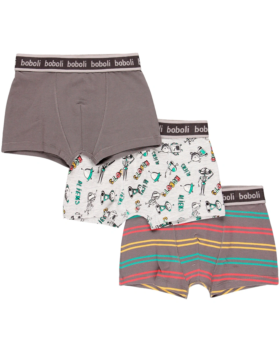 Boxershorts ROBOTS 3er-Pack in grau