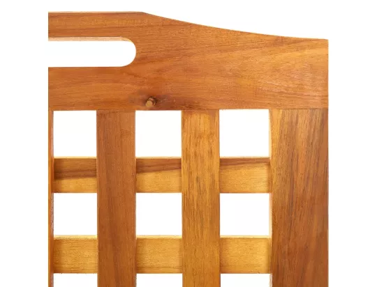 Cloison de séparation 4 panneaux 161x2x170 cm Bois d'acacia