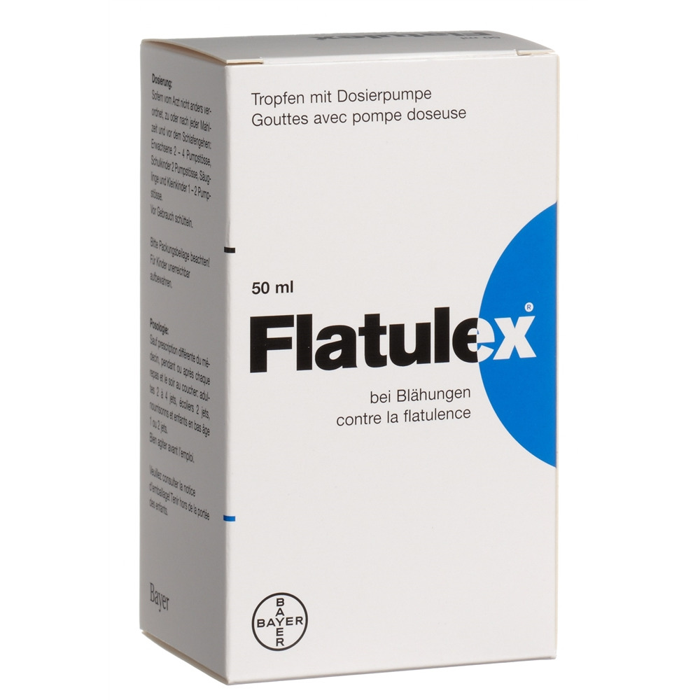 FLATULEX Tropfen 41.2 mg/ml mit Dosierpumpe Fl 50 ml<br>50 ml, Flasche, Tropfen zum Einnehmen, Flüssigkeit, mit Dosierpumpe