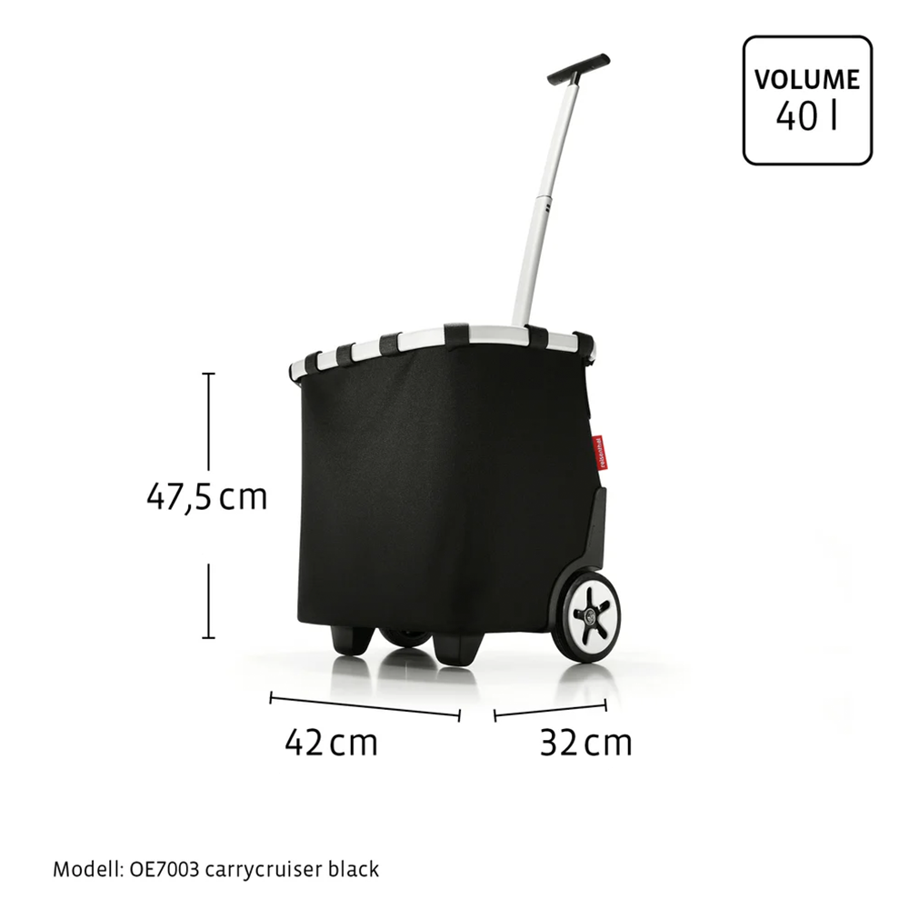 (40l) Carrycruiser Einkaufstasche Trolley Shopping Einkaufswagen mit Rollen   Schultergurt (OE7009) - Dots