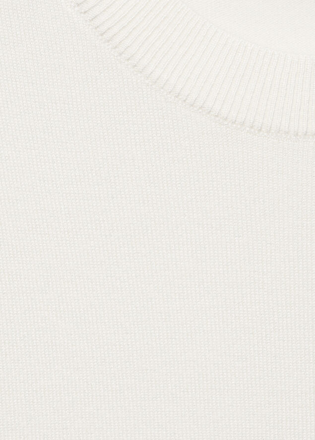 MANGO Short sleeve sweater Light beige