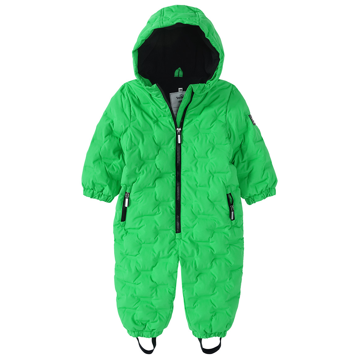 Topomini Baby Schneeoverall in Unifarben grün