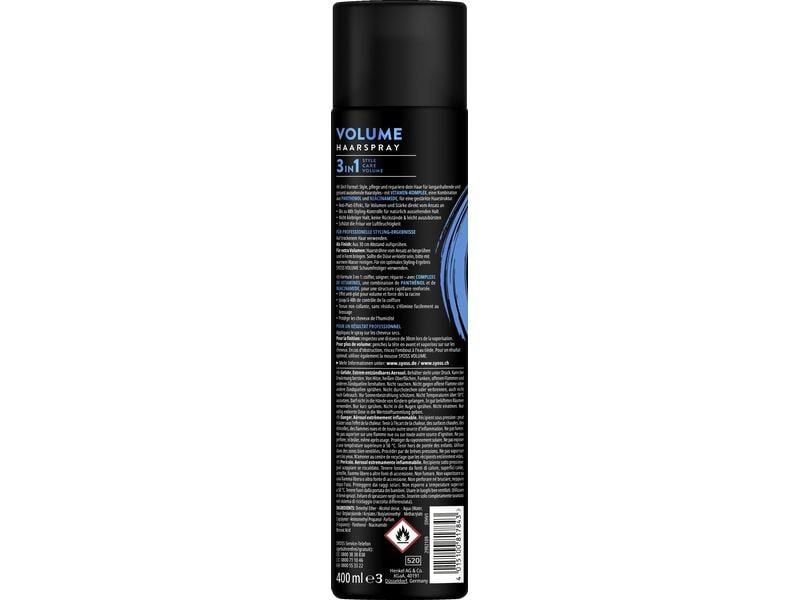 Syoss Haarspray Volume Lift 400 ml Styling-Spray für Volumen und Stärke direkt vom Ansatz an