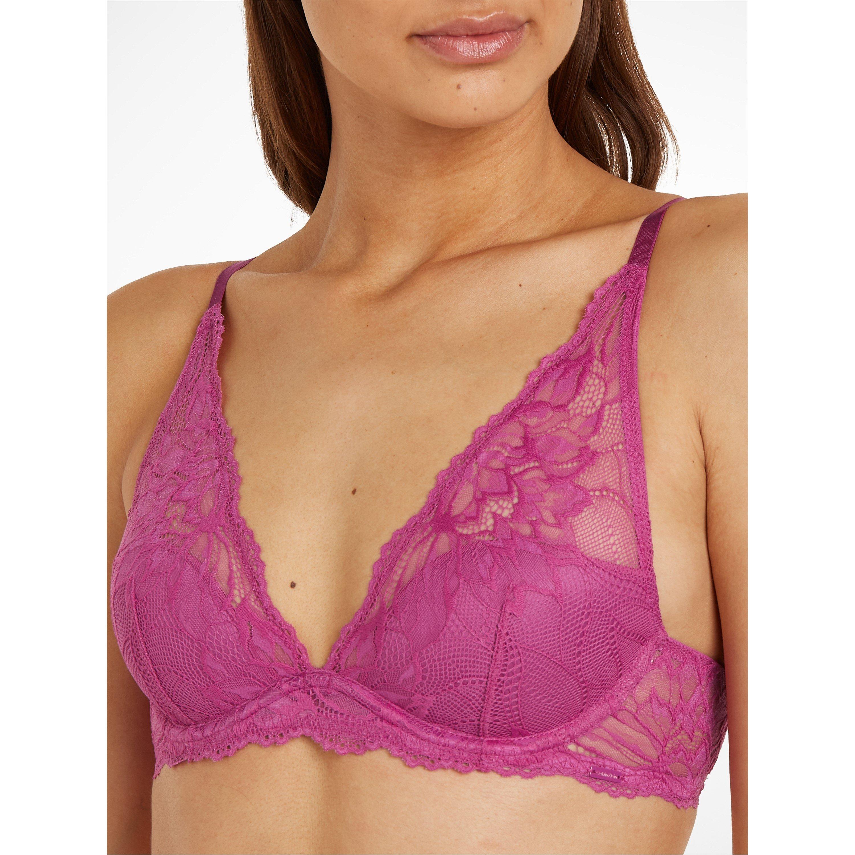 Calvin Klein Seductive Comfort Floral Plunge Bra