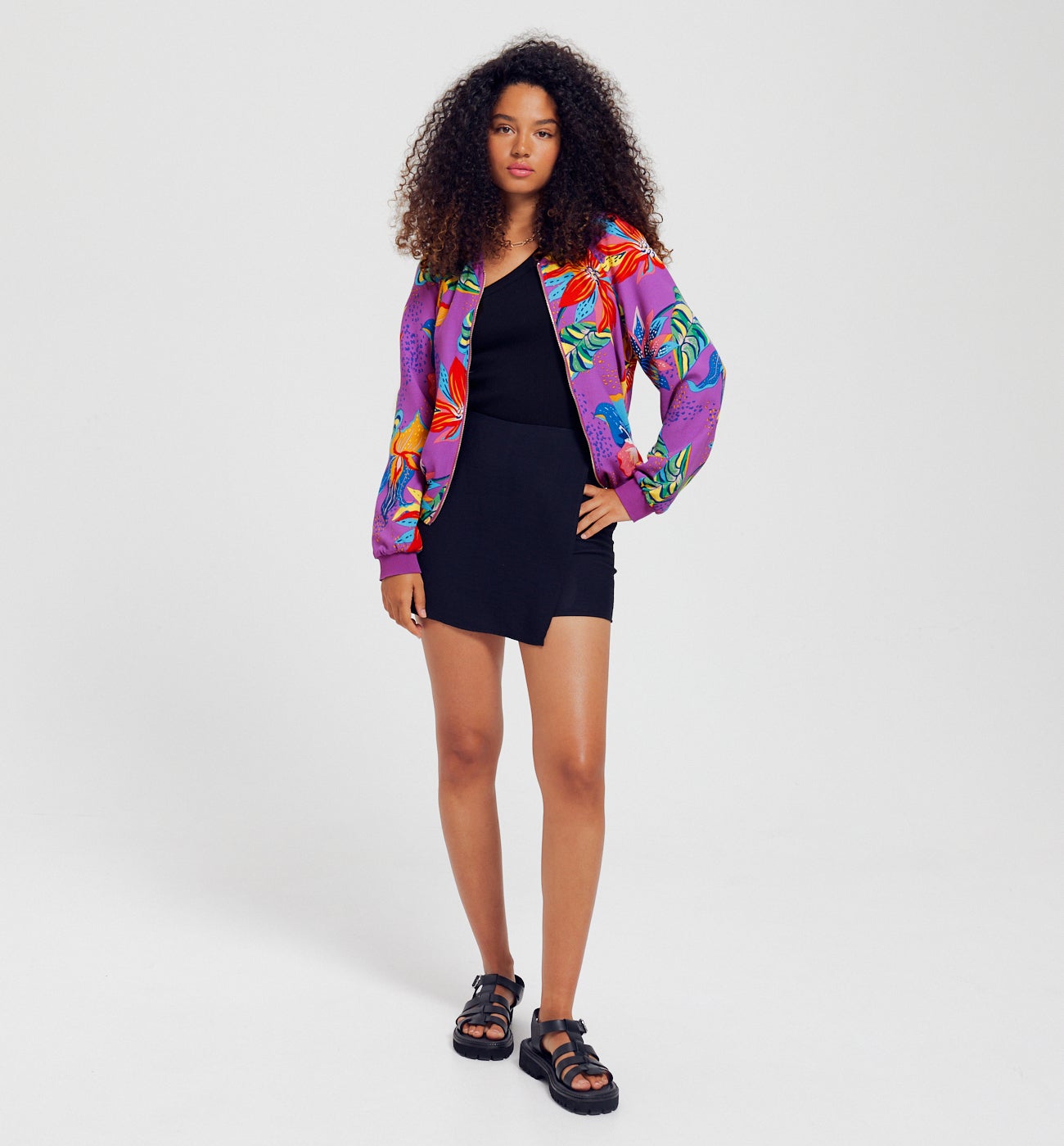 Bomber imprimé Femme - Imprimé violet