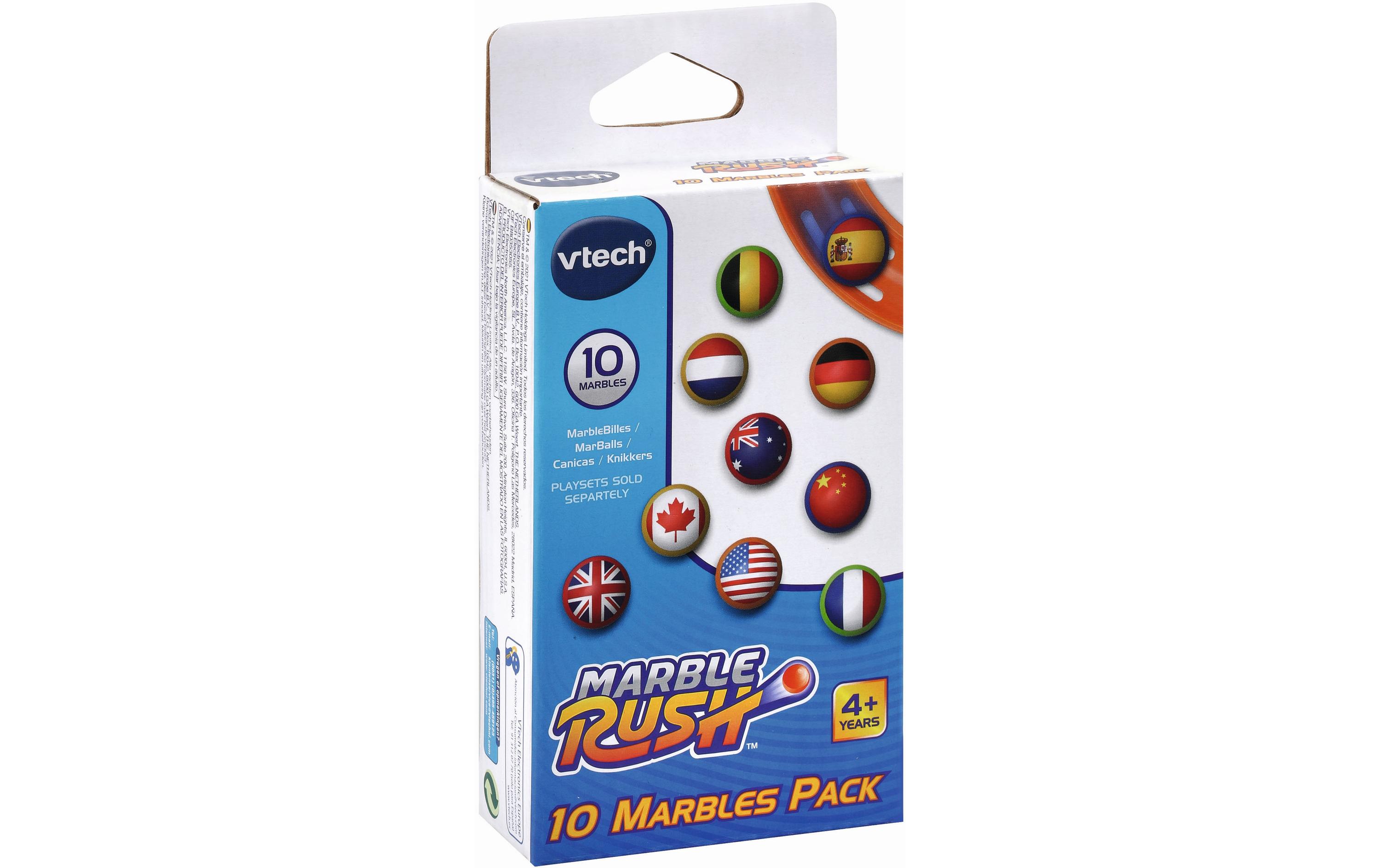 Kugelbahn Zubehör Marble Rush - 10er-Set MarBallsKugeln mit Länderflaggen