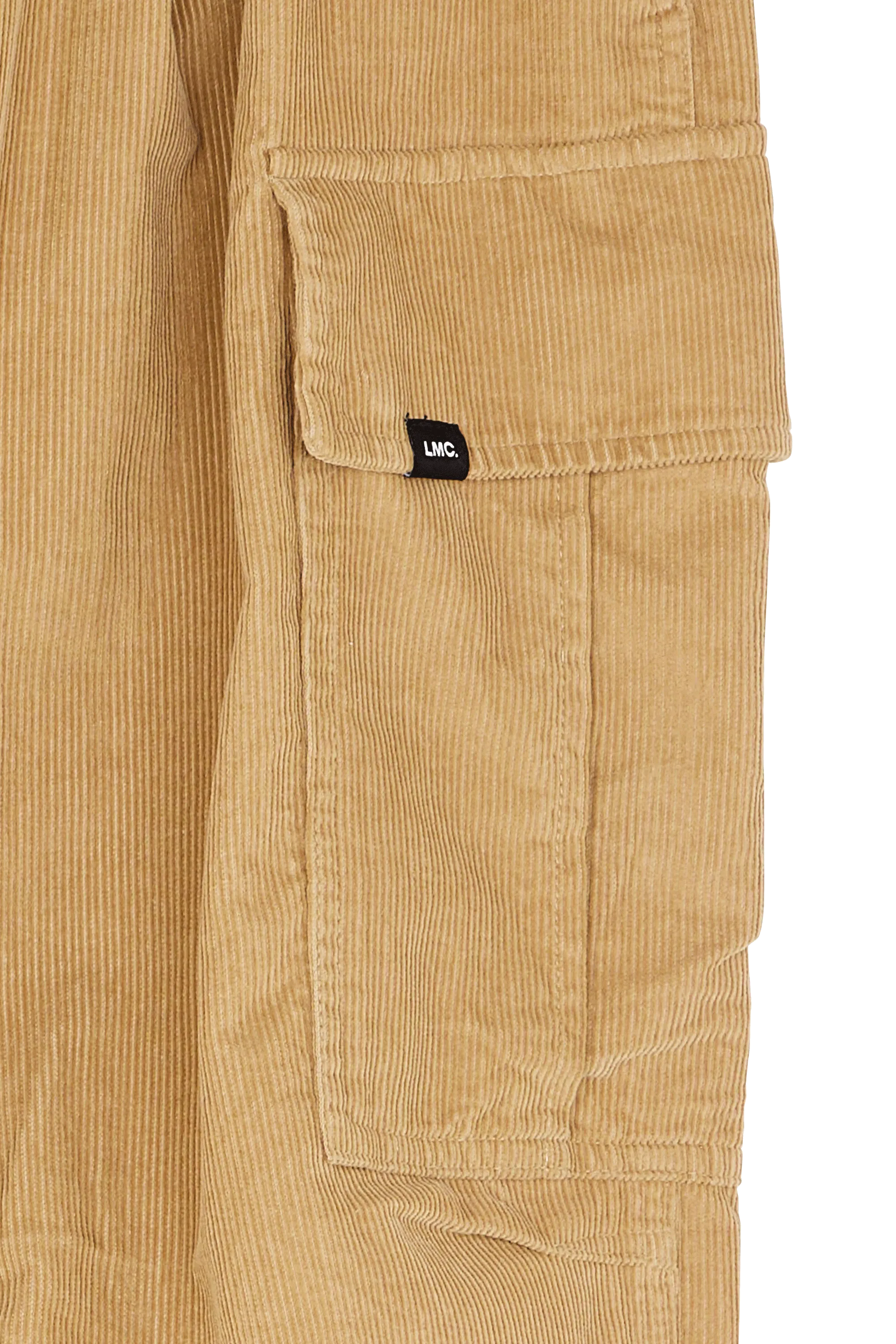 LOST MANAGEMENT CITIES Pantalon cargo CORDUROY WIDE CARGO PANTS Beige