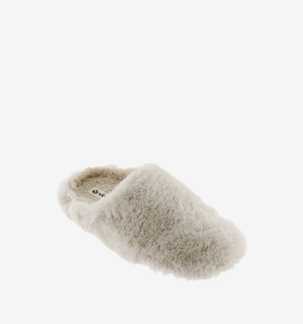 NORTE SOFT FUR SLIPPERSBEIGE