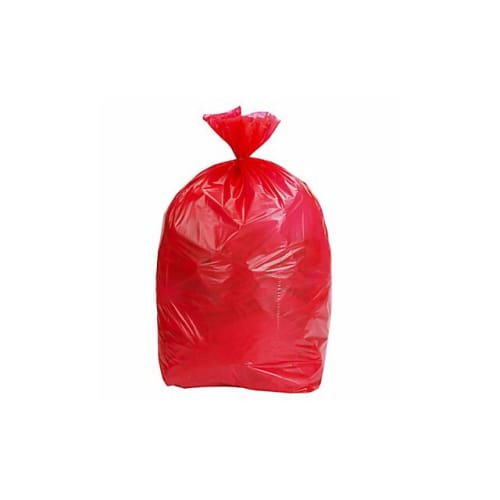 Sacs poubelle 100L PEBD rouge 95µ lien classique Jet'Sac