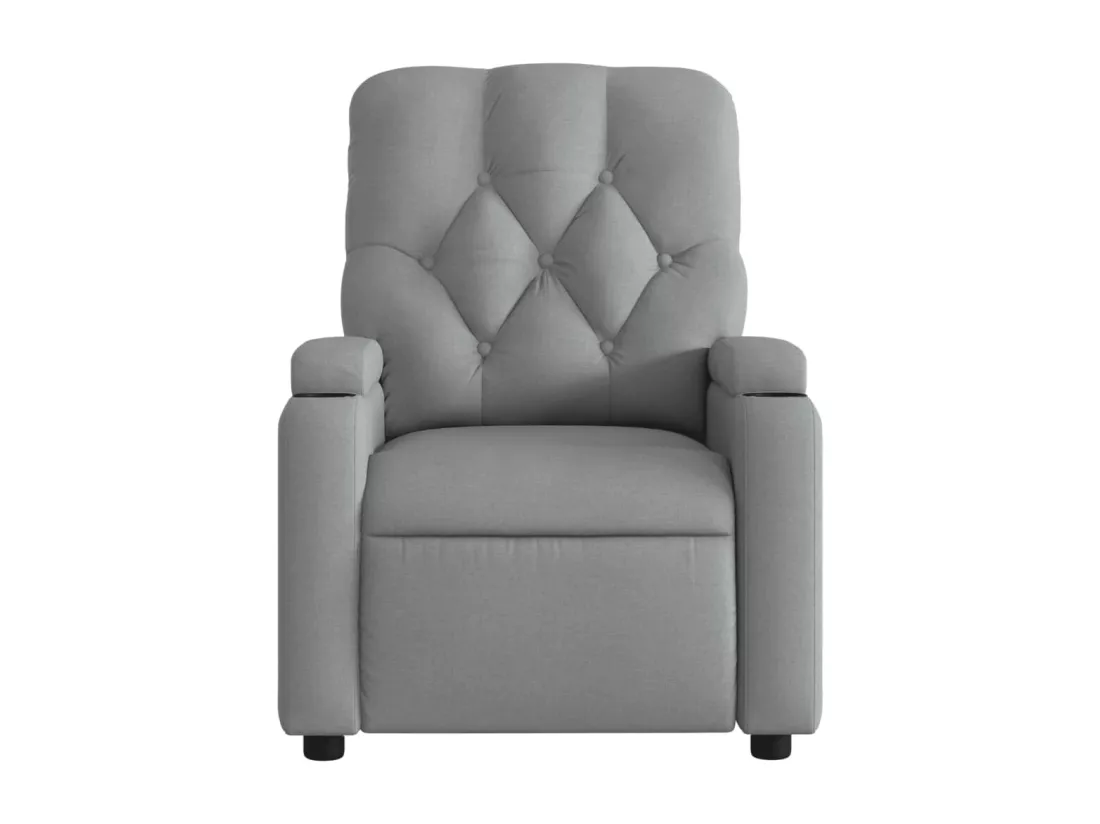 Fauteuil de massage inclinable Gris clair Tissu