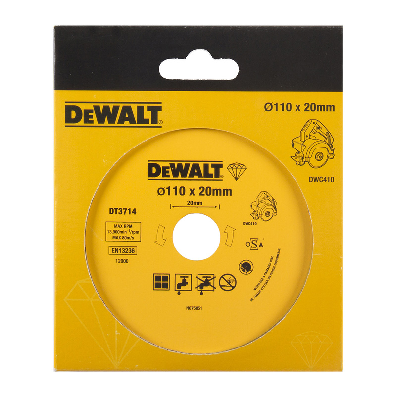 DeWALT Diamantblad voor tegels,  (DWC410) Ø110x20mm