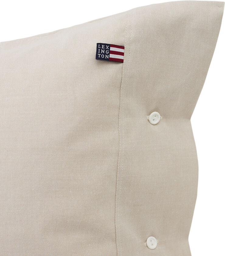 Lexington Pin Point Beige Cotton Pillowcase Beige