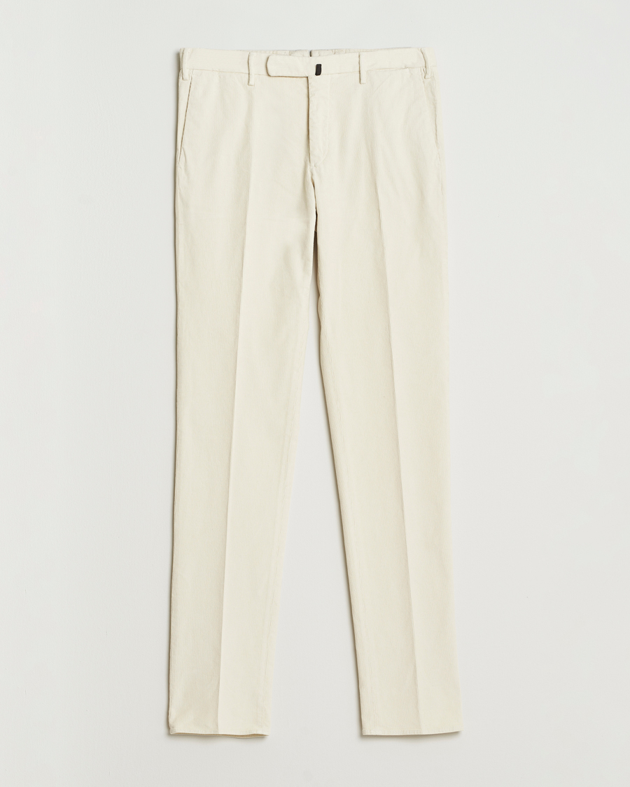 Incotex Slim Fit Baby Corduroy Trousers Off White