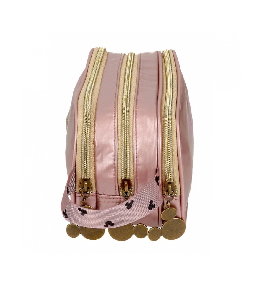 Estojo para lápis Joumma Bags rosa com estampa do Mickey - 23x10x9cm -