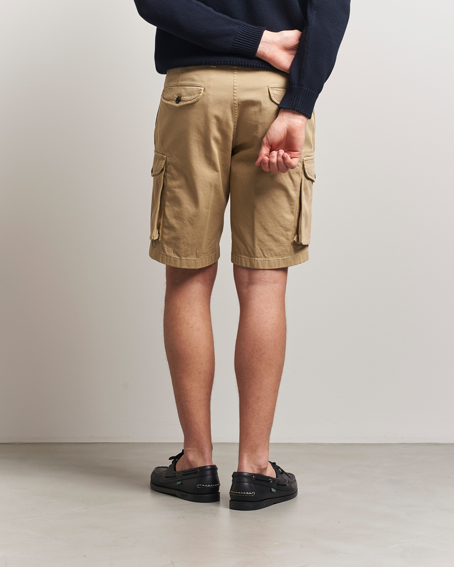 Incotex Cotton Cargo Shorts Beige