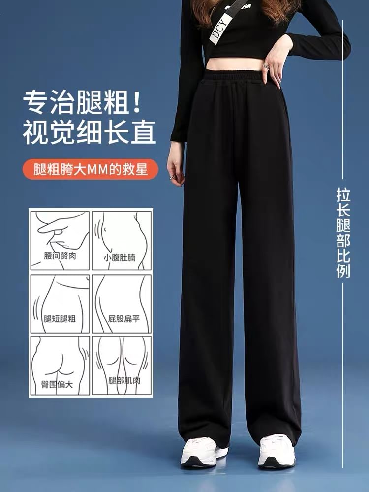 Gafi - Hoge taille effen losse joggingbroek