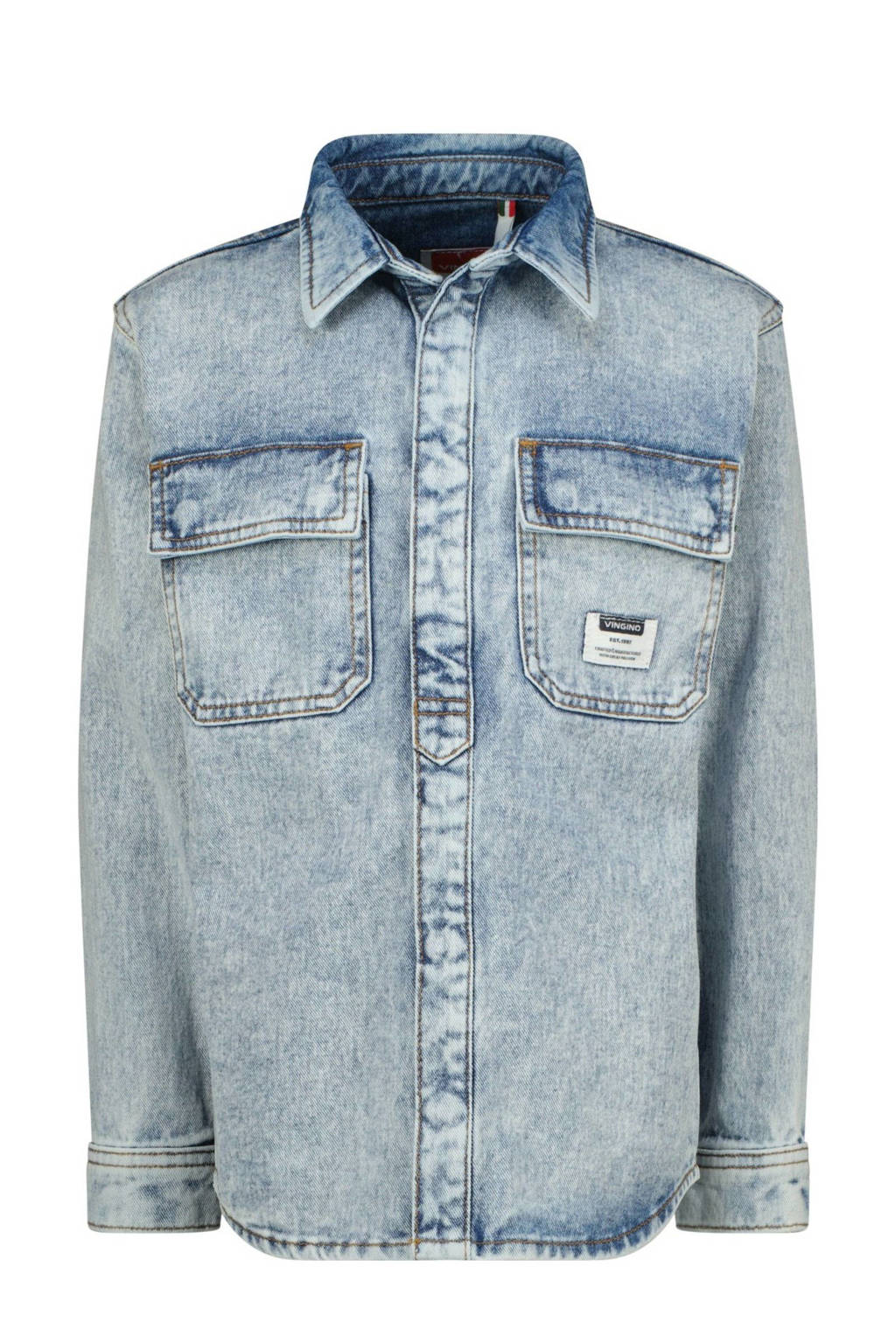 Vingino overhemd light blue denim