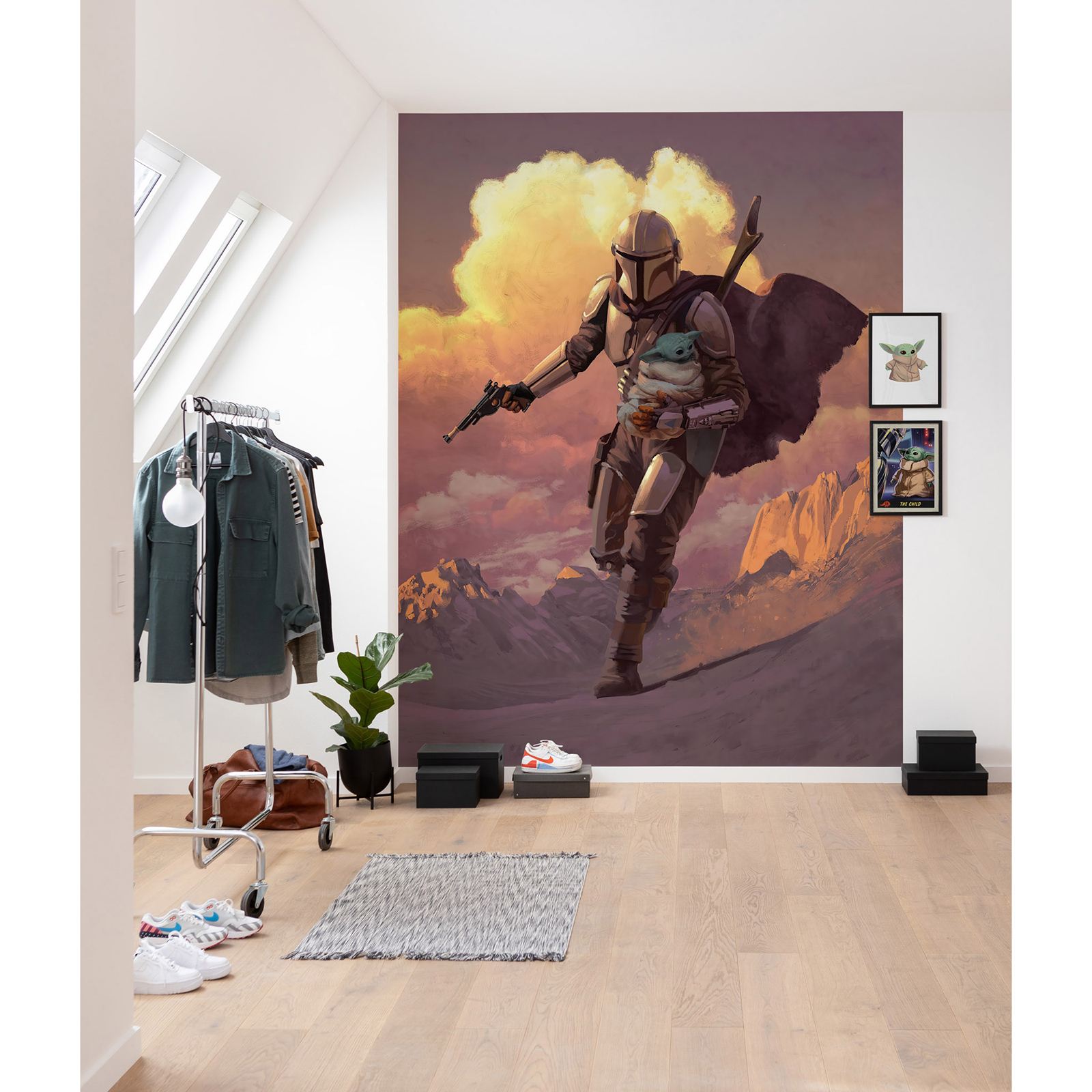 Vlies-Fototapete MANDALORIAN ESCAPE - bunt - 200x280 cm