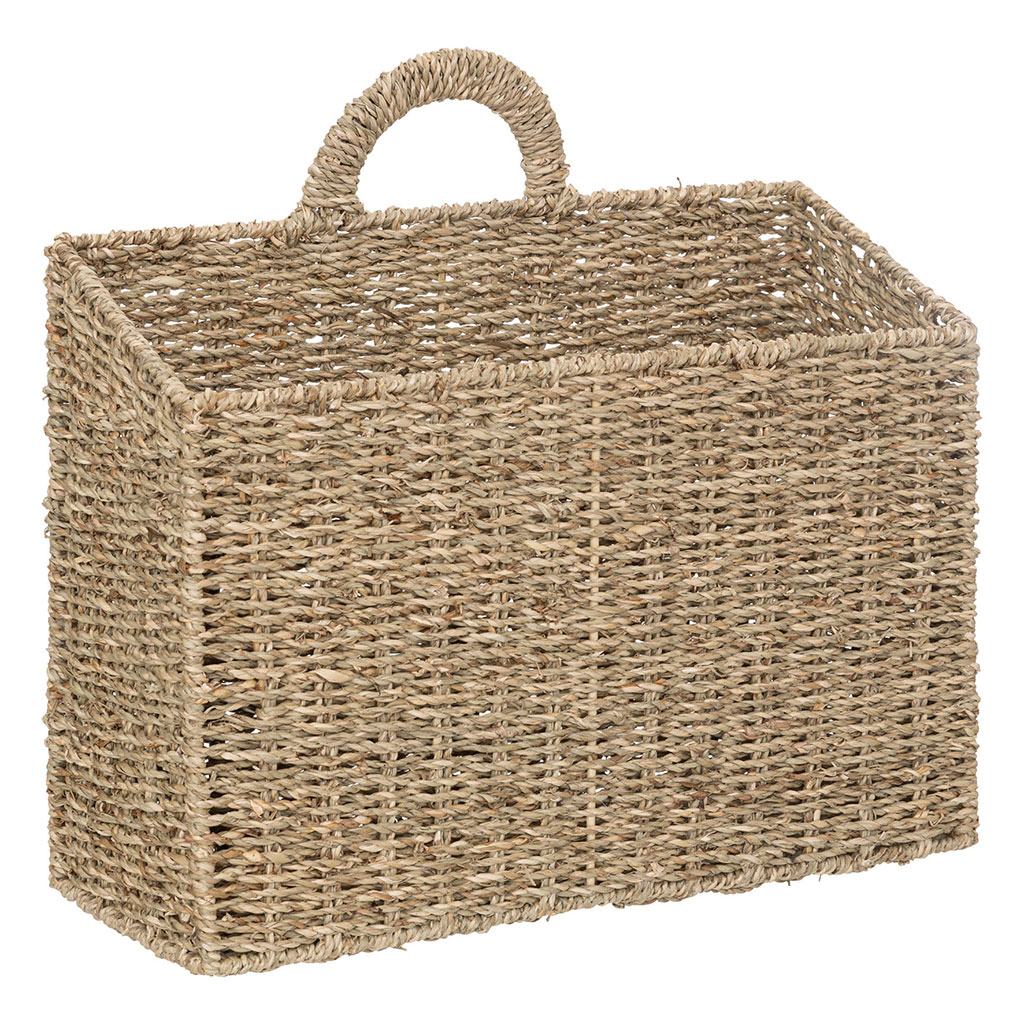 Panier à suspendre en paille 37x14x40cm