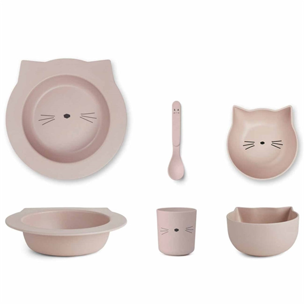 Joana Baby Sæt Cat Rose Blush - LieWood