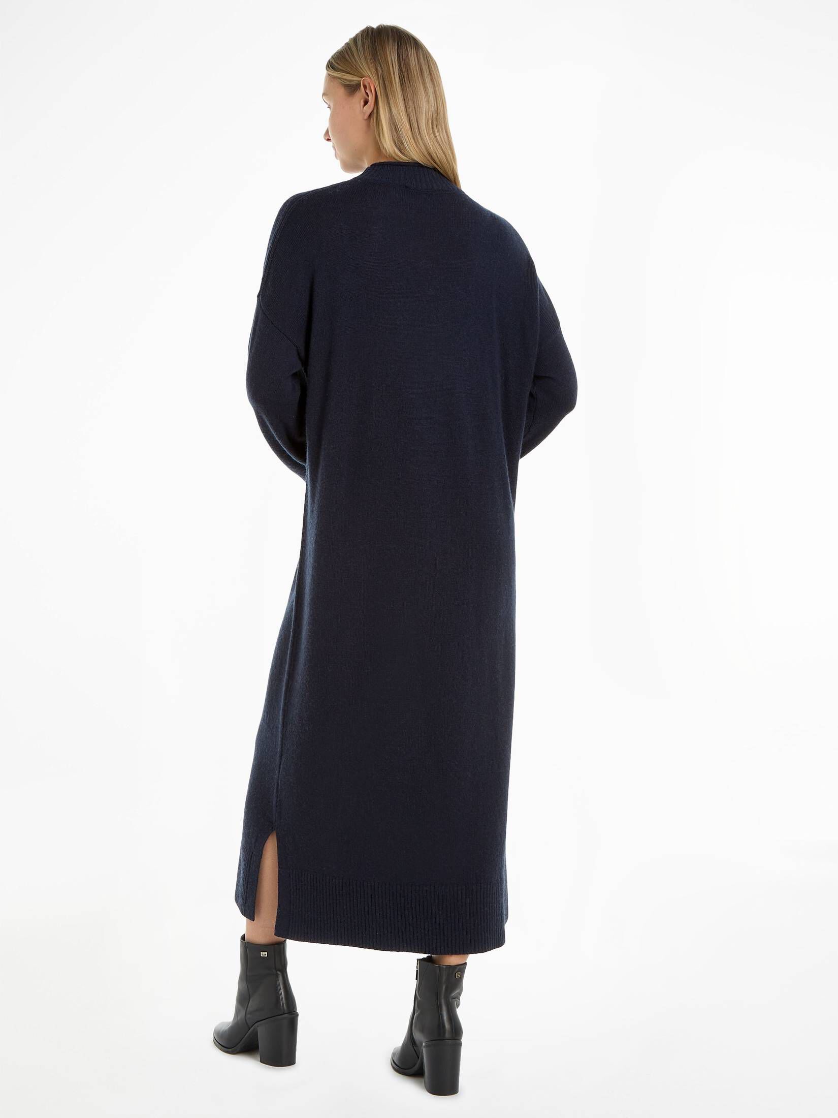 Tommy Hilfiger| Damen Strickkleid SOFT WOOL aus Wolle Relaxed Fit