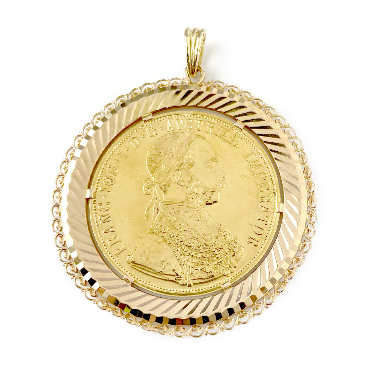 Collier et médaille d'occasion or 750 jaune 55 cm