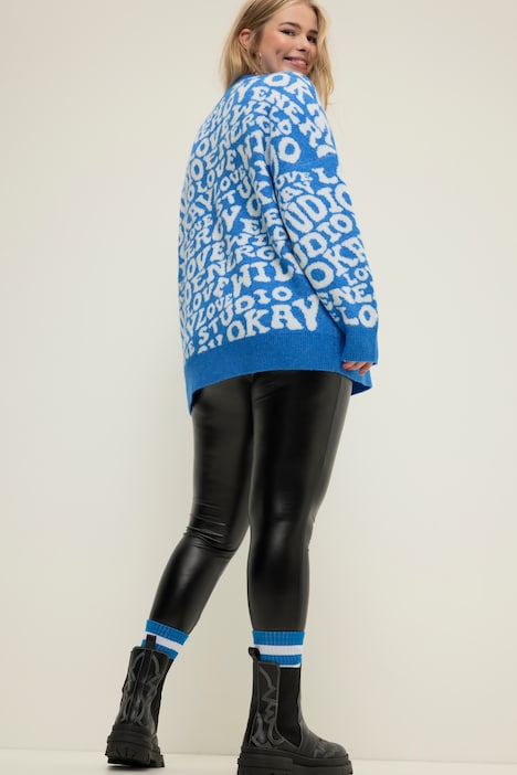 Leggings, Tight Legs, HighWaist, shiny Coating, Elastikbund