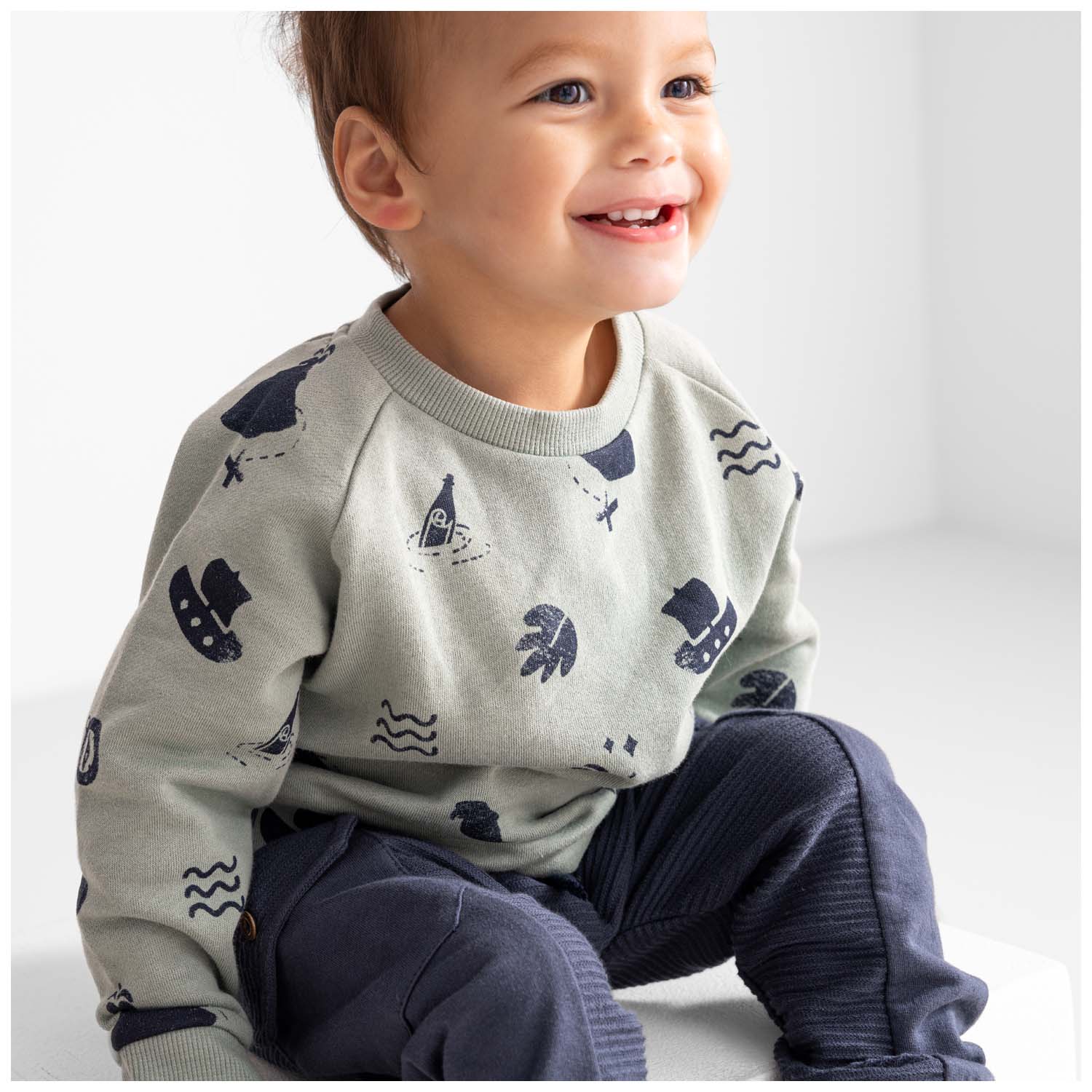 Prénatal peuter broek  effen denim
