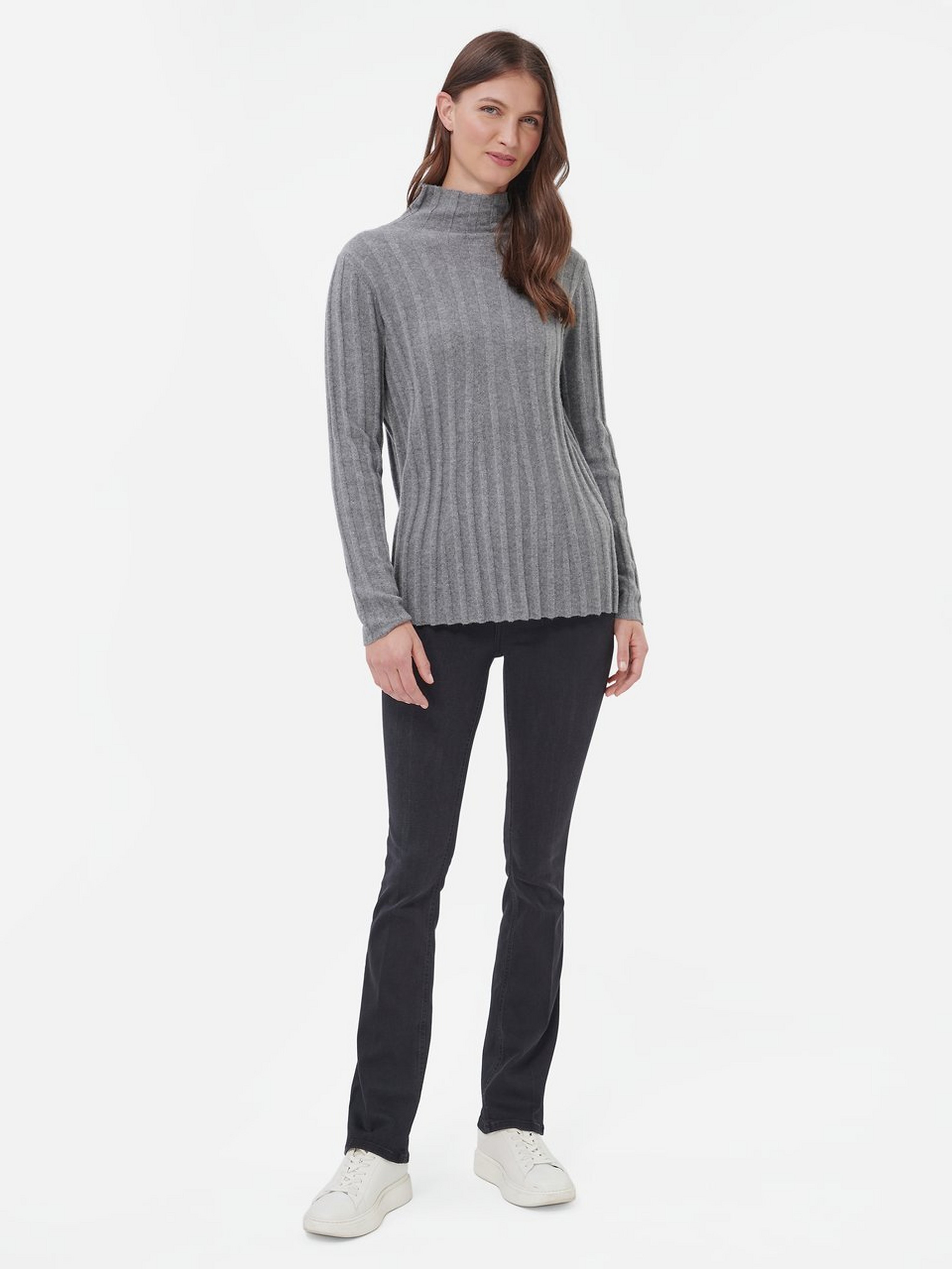 Kaschmir-Pullover mit Stehkragen