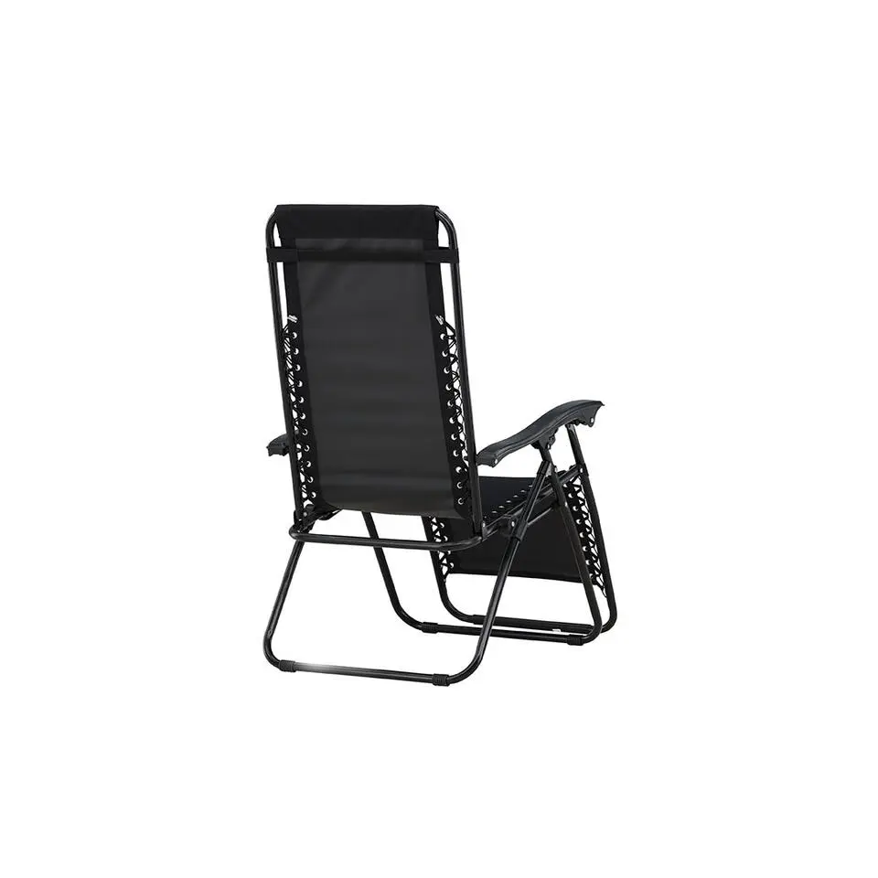 Hioshop Vulcano ligstoel zwart