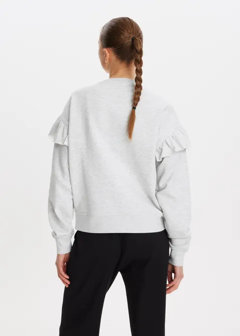Sweater met ruches grijs (GRS.LME)