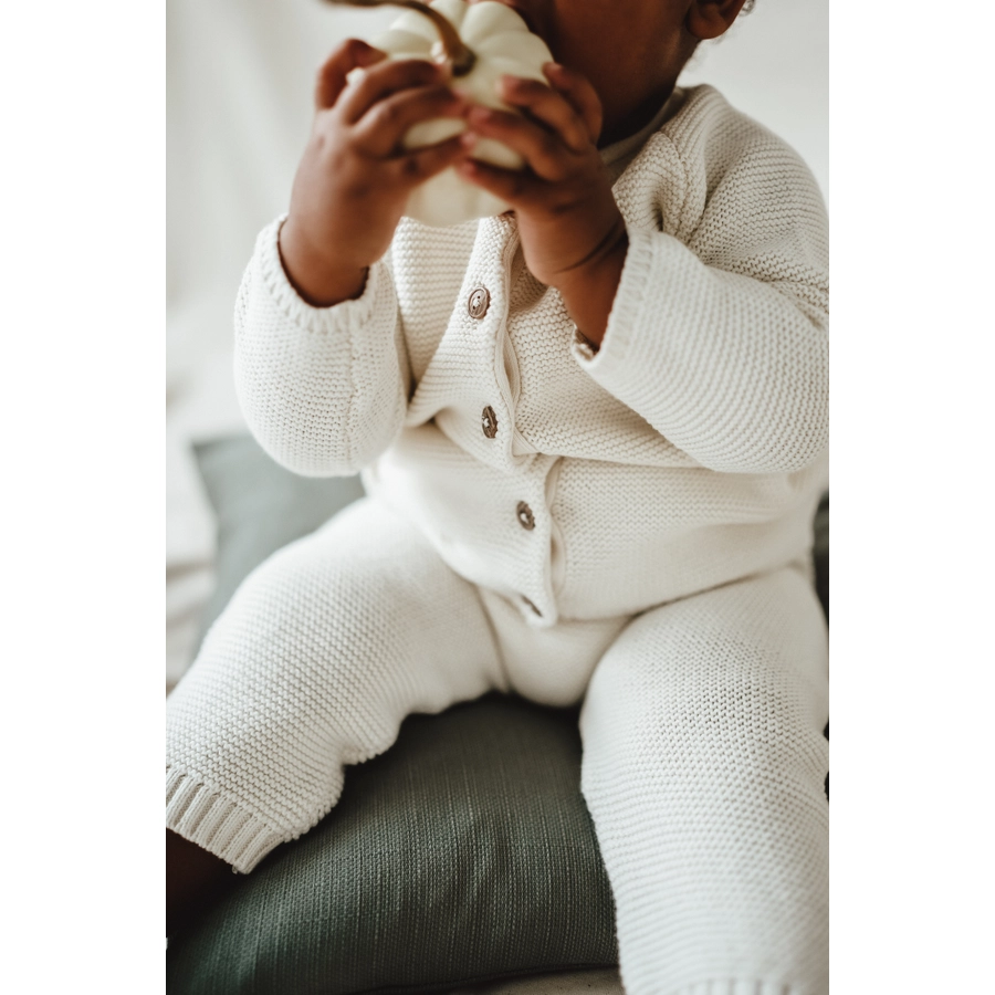 kindsgard Strickoverall strikka Grobstrick creme