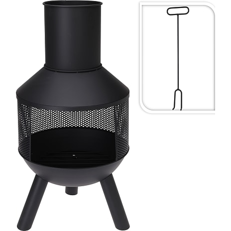 Faro havepejs med 3 ben - sort metal