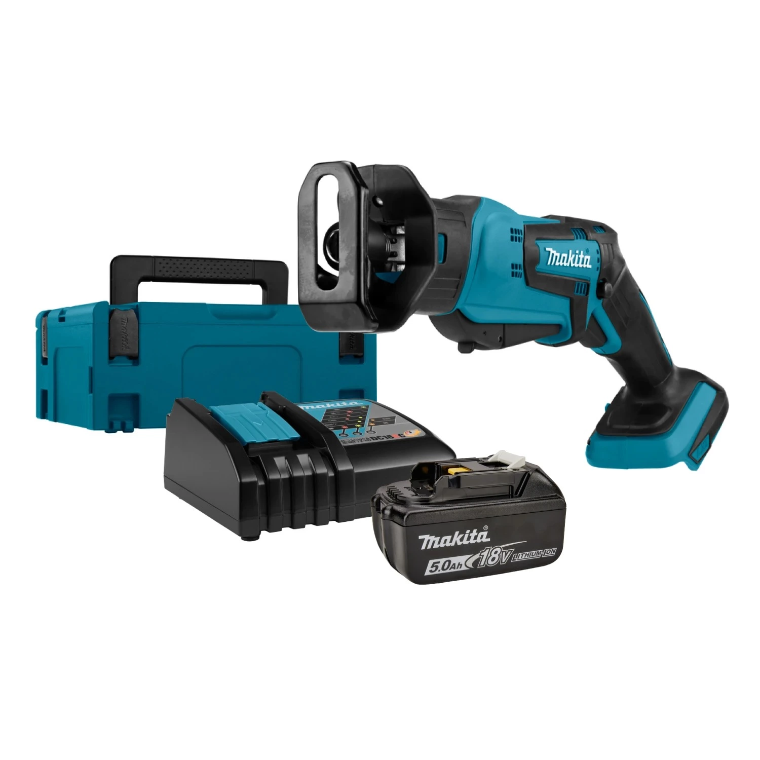 Makita DJR183RT1J 18V Li-Ion accu reciprozaag set (1x 5.0Ah accu) in Mbox - snelwissel