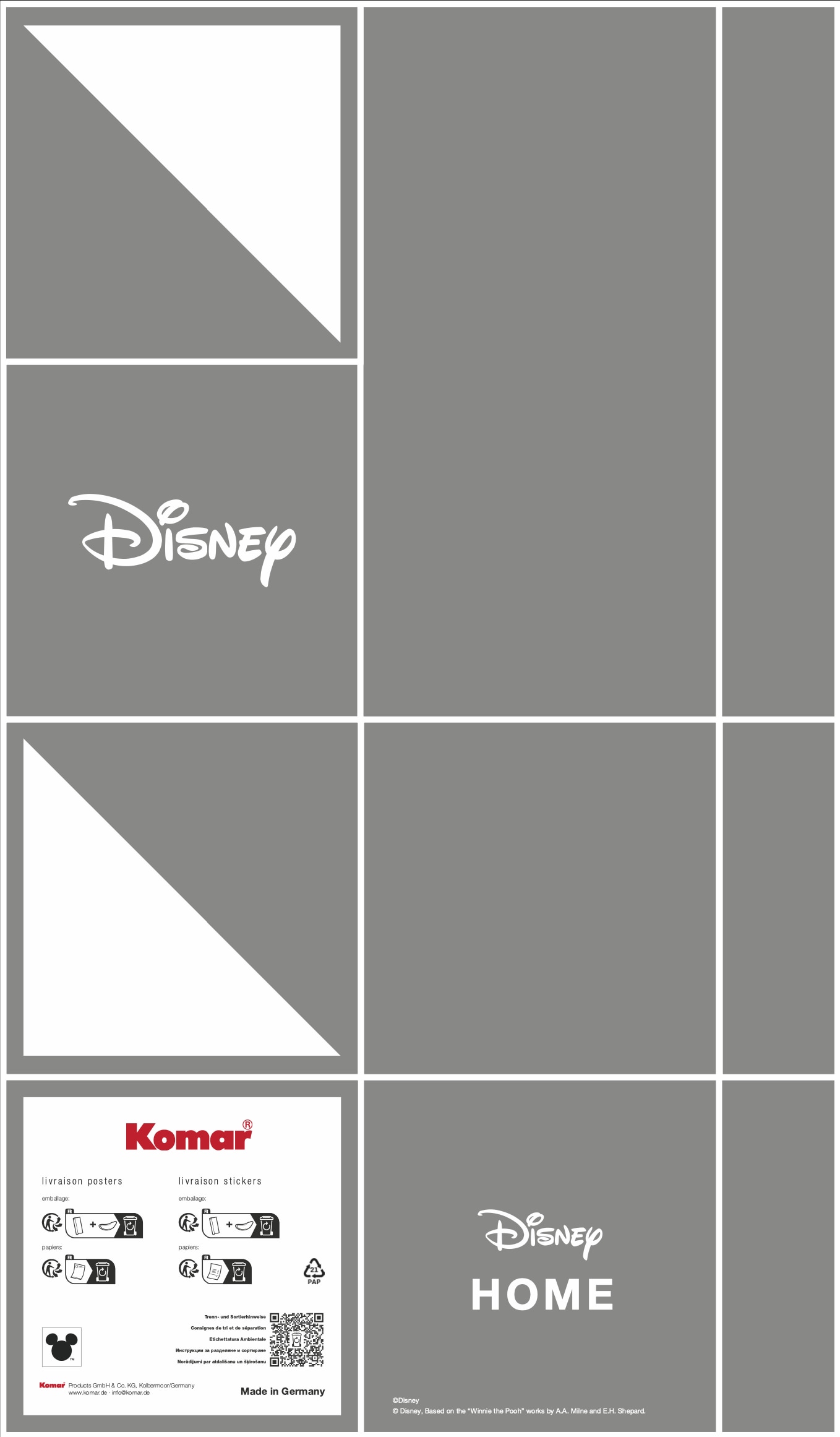 Komar Wandbild »Disney Lilo and Stitch Soul Glow« Disney Set, 1 Stk. tlg. 30 x 40 cm (Breite x Höhe) - Kinderzimmer, Dekoration