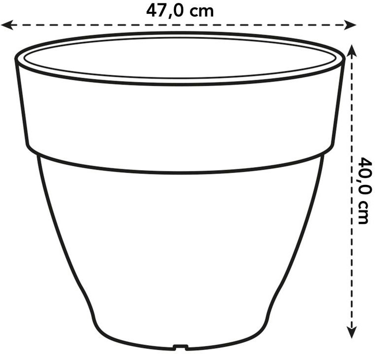 Elho bloempot Vibia Campana grijs D 47 H 40,4 cm