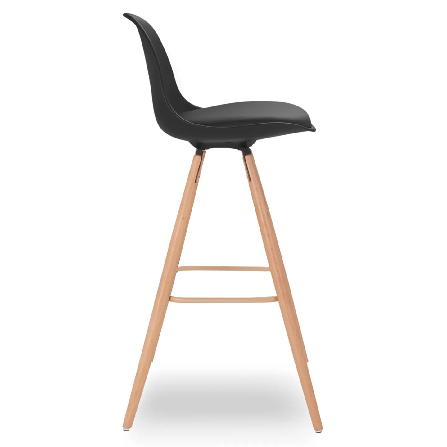 Lot de 4 tabourets de bar SARA noir