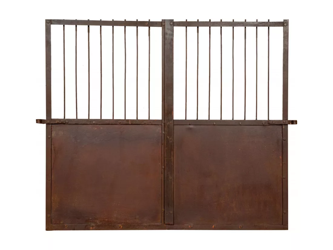 BISCOTTINI Portail - Fer Forgé Finition Antique - Clôture en Fer - Portail en Métal - Porte Décorative - Portail d'Entrée - 118x6x200cm - Une Pièce