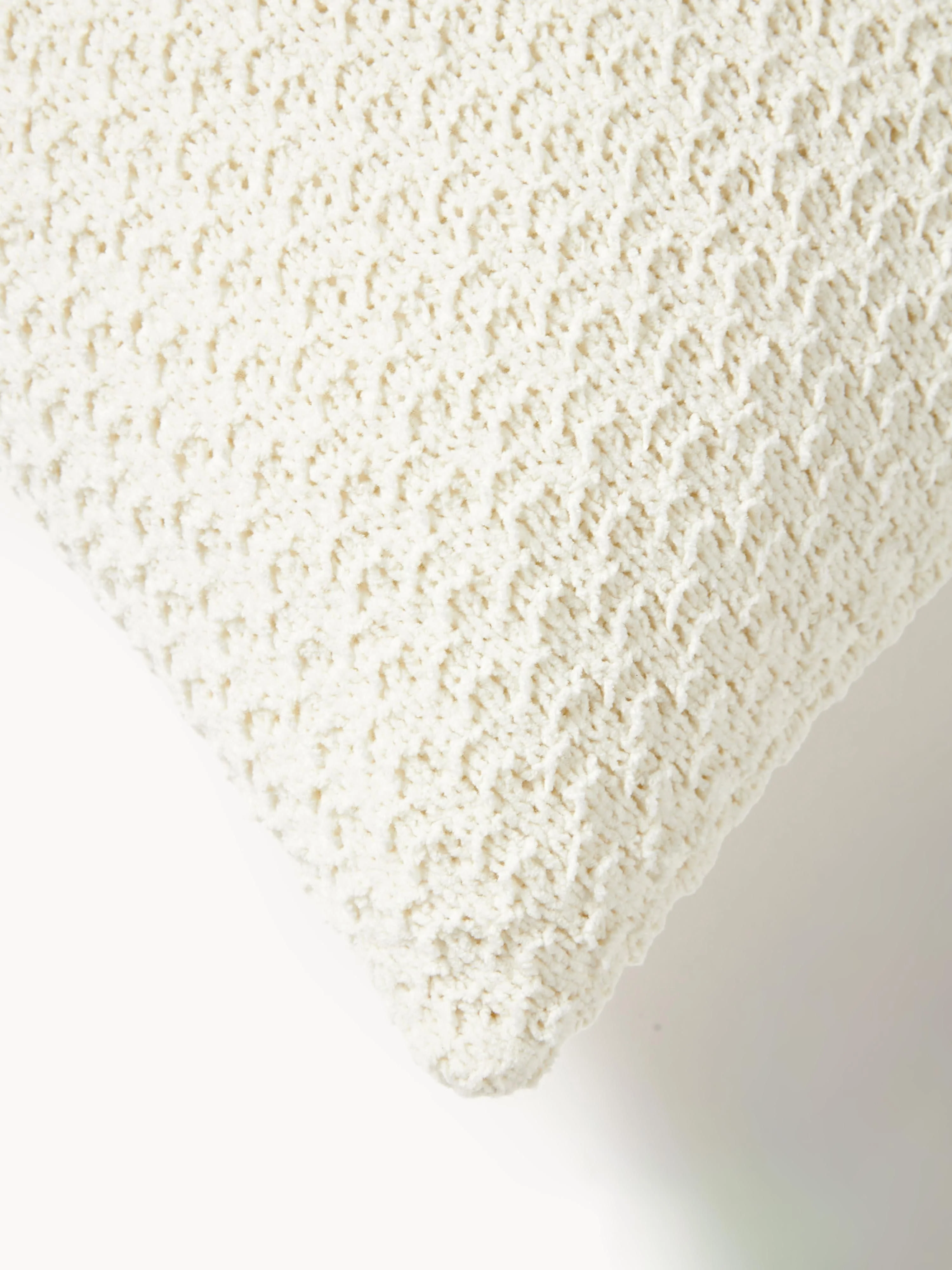 Zacht gebreide chenille kussenhoes Everly